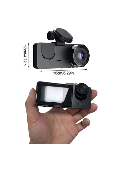 3 Kameralı 2 İnç 1080p Araç İçi Kamera Sürüş Kamerası Carplay 49889419