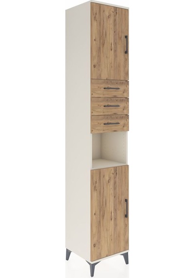Hyperion Dolap 4 Raflı 3 Çekmeceli 2 Kapaklı 44x44x243 Aytaşı-çam Aytası