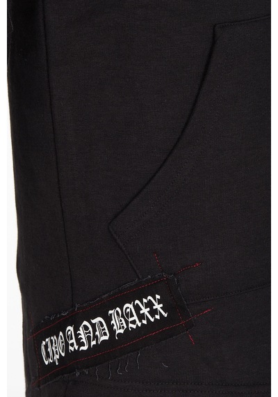 Cipo & Baxx Cl240 Aplikeli Kapşonlu Uzun Erkek Sweatshirt 001