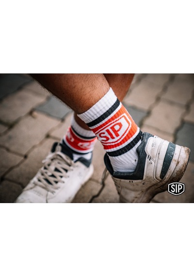 Sıp Scootershop Sıp Çorap - Tape Logo Beyaz/kırmızı/siyah 41-46 / Sıp Diğer