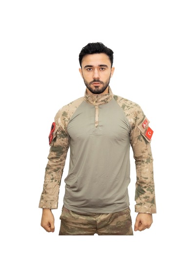 Jandarma Combat Operasyon Tşörtü Askeri Tactical Tşört Bej