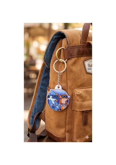 Owl Bag Regular Show Best Dude Style Desenli Acrylic Anahtarlık Çanta Süsü Mıx
