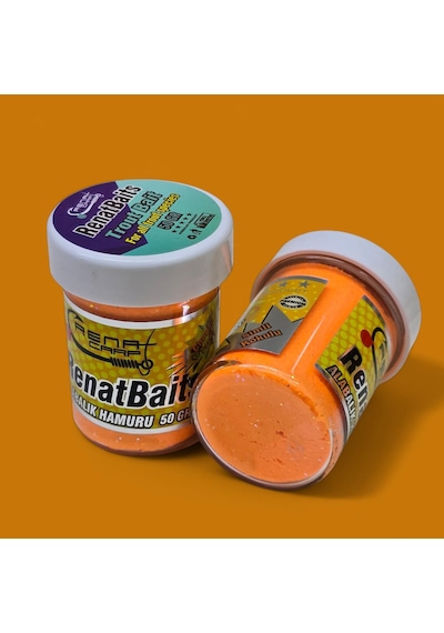 Renat Carp Bait Yeni Üretim Alabalık Hamuru Peynir Kokulu Yüzen 50 Gr - Turuncu-9543