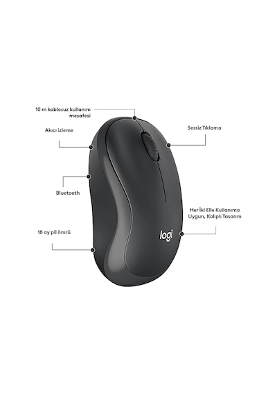 Logitech M240 Graphit Mouse + Nomad Laptop Sırt Çantası M240