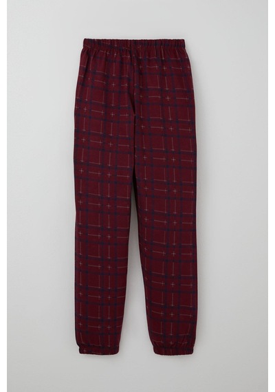 Breeze Erkek Çocuk Pijama Takımı Ekose Desenli 9-12 Yaş, Vişne Çürüğü Vişne Çürüğü