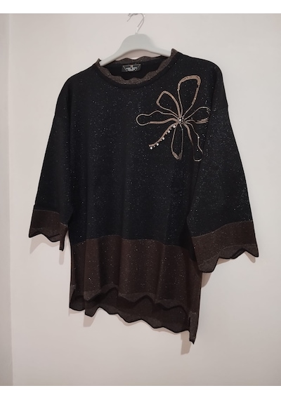 Anne Moda Ankara Üstün Kalite, Kaşmir-pamuk-viskoz Karışımlı Şık Kazak/bluz Siyah