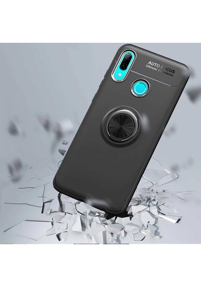 Huawei Y6 2019 Kilif Yüzüklü Magnetli Ravel Case 357682743