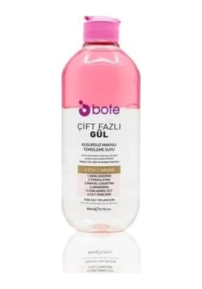 Bote Skin Care Çift Fazlı Makyaj Temizleme Suyu 400 Ml Gül