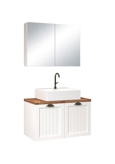 %100 Mdf 80 Cm Aren Banyo Dolabı Beyaz