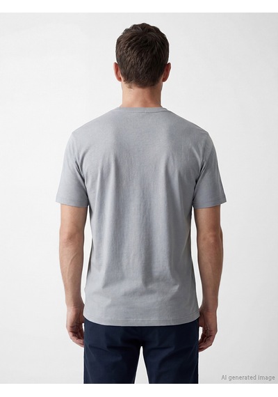 Lcwaıkıkı Classic Gri %100 Pamuk Regular Fit Basic Tişört