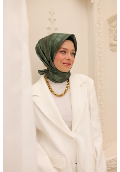 Silk Home Shiny Eşarp 75002-48 Çimen Yeşili, Koyu Yeşil