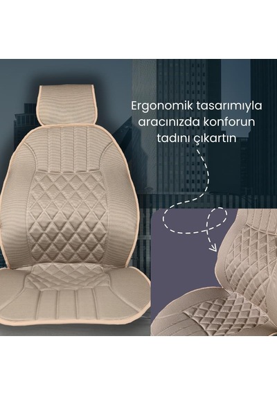 Space Oto Koltuk Minderi, Opel Araçlara Uyumlu 2'li Set Özel Tasarım Minder Premium 001