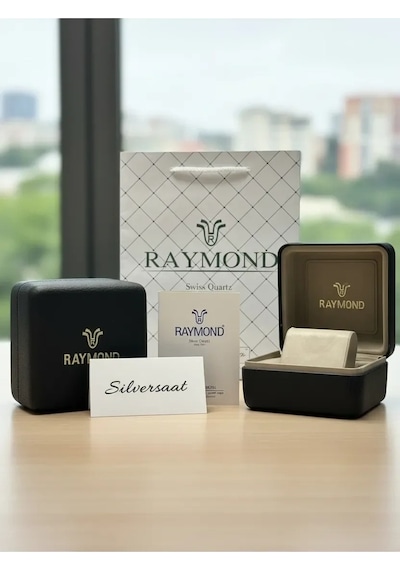Raymond Özel Seri Otomatik Diplomat Klipsli Deri Kordon Erkek Saati Rose Gold