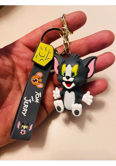 Tom Ve Jerry Sevimli Kedi Tom Silikon Anahtarlık Çanta & Araba Süsü