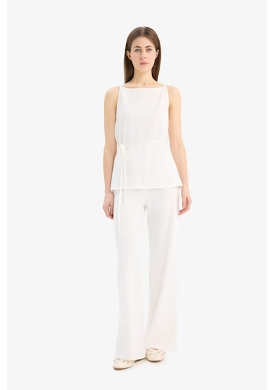 DeFacto Wide Leg Geniş Paça Basic Düz Pike Pantolon E5784AX25SPWT47
