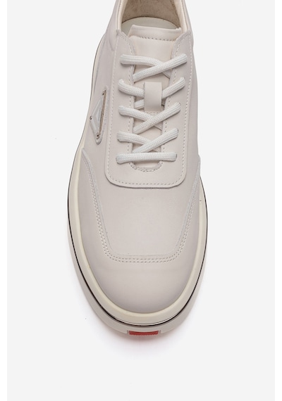 Marcomen Erkek Kalın Tabanlı Sneaker Ayakkabı Gerçek Deri Mc 23136 Beyaz