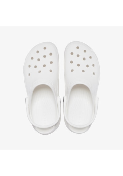 Crocs Classic Platform Clog Kadın Beyaz Terlik Düz 206750 Beyaz