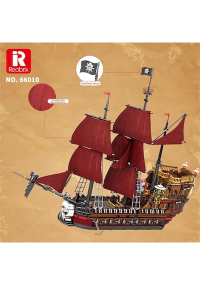 Reobrix 66010 Korsan Gemisi Yaratıcı Yapı Blok Seti Building Blocks Pirate Revenge - The Pirates - 2776 Parça