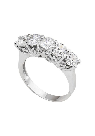 14 Ayar Beyaz Altın Swarovski Beştaş 3.90 Gram