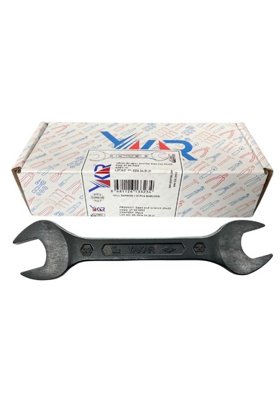 Yakar Açık Ağız Anahtar 20 X 22 Mm Siyah - Çatal Ağız Anahtar
