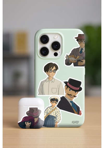 Rüzgar Yükseliyor The Wind Rises Anime Telefon Laptop Yapışkanlı Folyo Sticker Paketi 20 Adet Çok Renkli