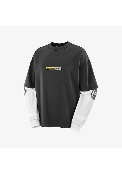 Salomon Salomon Ls Tee Slam Jam Erkek Sweatshirt Deep Black Lc2719900 Siyah