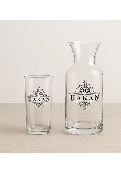 Bk Gift Kişiye Özel 9 Parça Paşabahçe Rakı Bardağı & Karaf & Buz Kovası Seti 1, Erkeğe Hediye, Babaya Hediye, Babalar Günü Hediyesi Kobitmeyencom34157