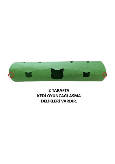 Kedi Oyuncağı Tüneli 1. Kalite 3mm Keçeden Geçmeli Kedi Ve Pati Figürlü 9 Renk A5