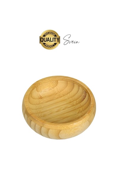 Premium 3'lü Doğal Bambu Çerezlik Seti Ahşap Dekoratif Sade Kase Yuvarlak Atıştırmalık Kabı Sosluk çok renkli