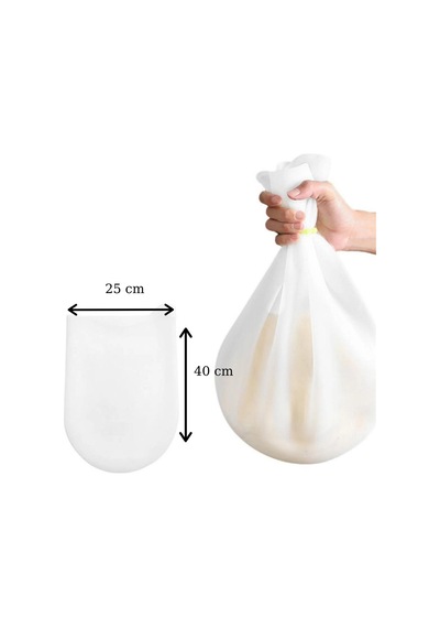 Büyük Hamur Torbası Silikon Şeffaf Hamur Yoğurma Torbası Ekmek Makarna Mantı Hamuru Kolay Yoğurma Bx40 0029