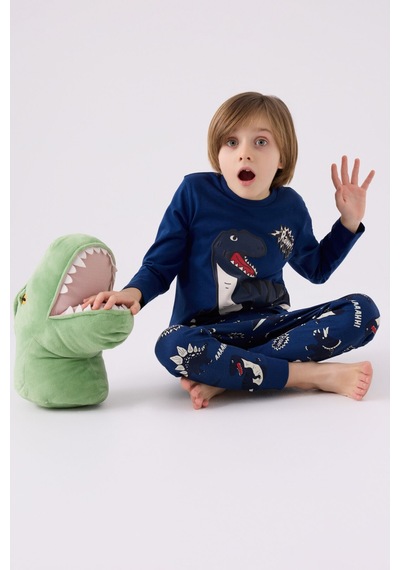 Rolypoly Erkek Çocuk Lacivert Pijama Takımı 5274-45602 Lacivert