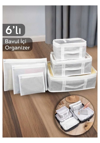 Valiz, Bavul Düzenleyici Seyahat Organizeri Açık Gri