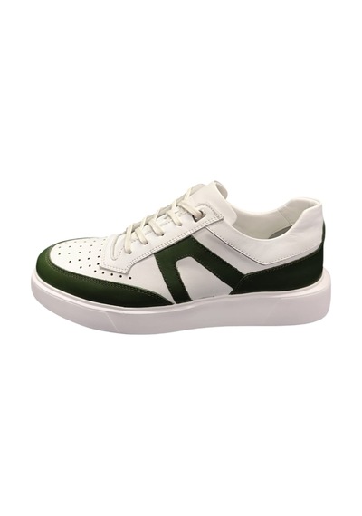 King Paolo King Shoes Yeşil Beyaz Erkek Sneaker Beyaz - Yeşil