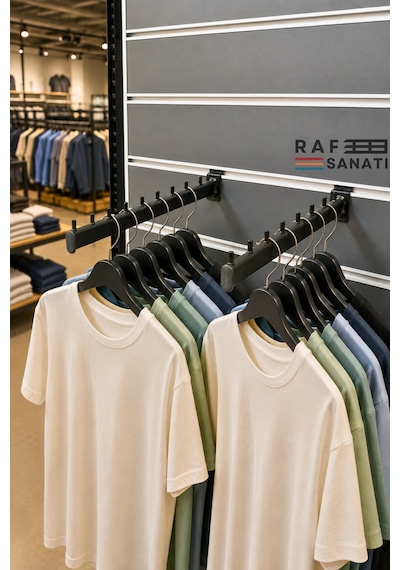 5 Adet - Kanallı Pano Baston Askılık 40 Cm Alüminyum Panel Uyumlu Mağaza Raf Askı Aparatı Siyah