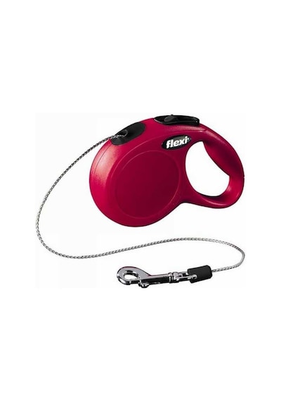 Flexi New Classic Otomatik İp Köpek Gezdirme Tasması S 12kg 5m Kırmızı