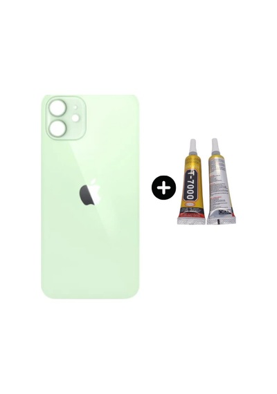 Apple Uyumlu iPhone 12 Mini Arka Pil Batarya Kapak Yeşil + B7000