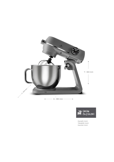 Karaca Multichef Artisan Digital Ekran 1800 W 7 L Döküm Stand Mikser
