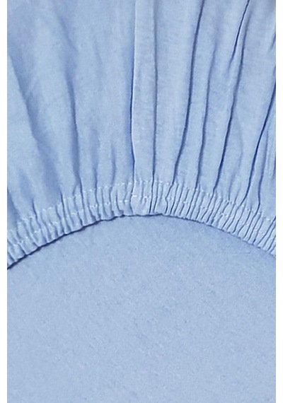 4 Adet Pamuklu Ve Lastikli 60 X 120 Cm Penye Bebek Çarşaf-mavi-beyaz