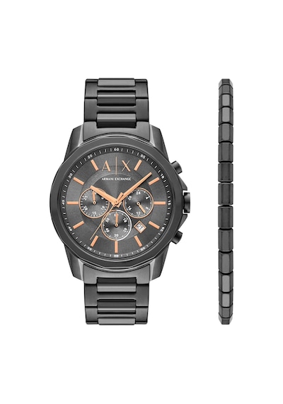 Armani Exchange Ax7170set Erkek Kol Saati Ve Bileklik Seti Siyah