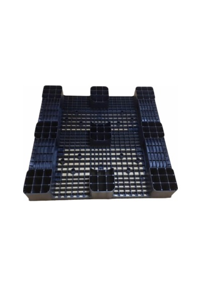 Plastik Palet Üzeri Delikli Siyah 100X120X15 Cm 11 Kg