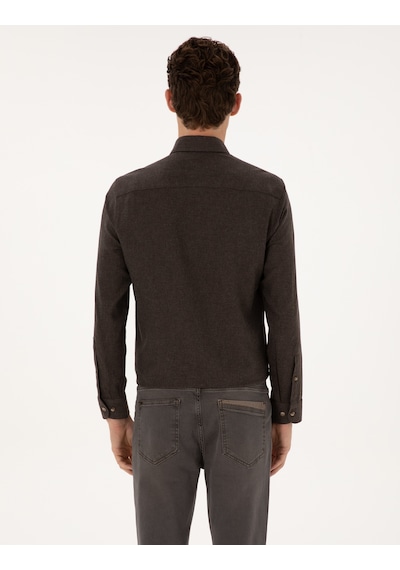 Pierre Cardin Erkek Kahverengi Gömlek Desenli 50316751-vr029 Kahverengi