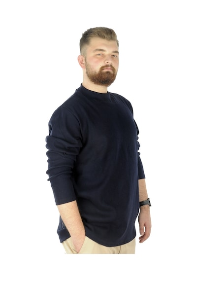 Mode Xl Büyük Beden Uzun Kol Yarım Balıkçı Kazak 22558 Lacivert 001