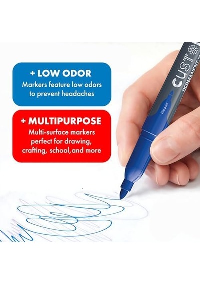 512511 Permanent Marker, Ince Uclu, Askili Paket 12'li