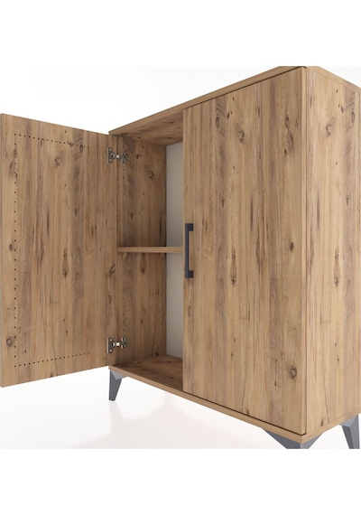 Arges Şifonyer Tek Raflı 2 Kapaklı 88x30x106 Çam-çam Çam