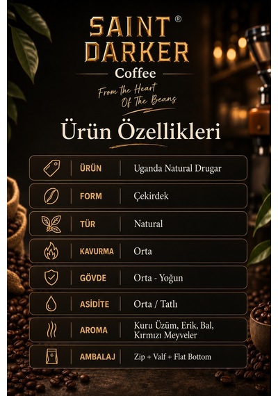 Saint Darker Drugar %100 Arabica Çekirdek Kahve 250 G