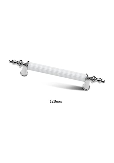 Ehobici.Ltd Asos Krom Beyaz Lüks Mobilya Dolap Çekmece Kulp 128Mm