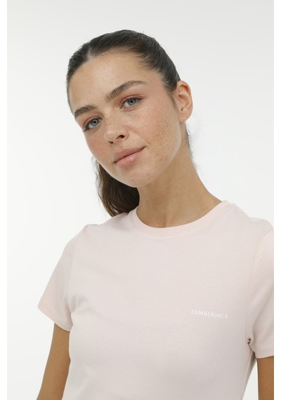 Lumberjack W Ct131 Basıc Modal C Nec Pembe Kadın Kısa Kol T Shirt Pembe