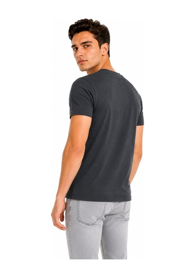 Foterman Erkek Sıfıryaka Regular Kalıp Tişört Bgl-st05573 Füme