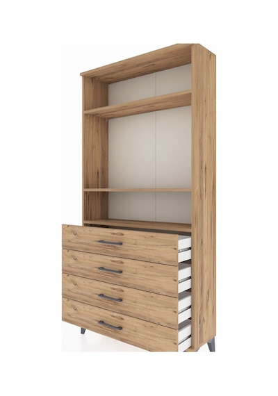 Arges Dolap 3 Raflı 4 Çekmeceli 88x30x182 Çam-çam Çam Arges Dolap 3 Raflı 4 Çekmeceli 88x30x182 Çam-çam Çam