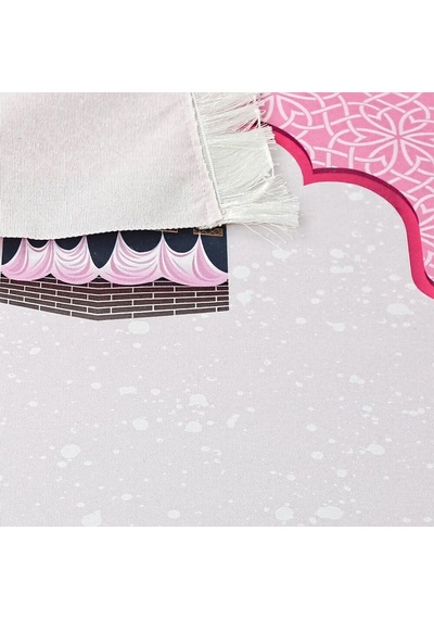 Çocuk Seccadesi Kabe Pembe 82 45 Cm 110 Gr - Tesbih Hediyeli Çok Renkli